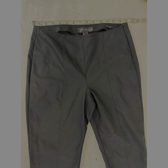 NWOT St. John Emma Black Dress Tailored Pant Compression MSRP 595 Flare - Size 4 - Picture 8 of 9